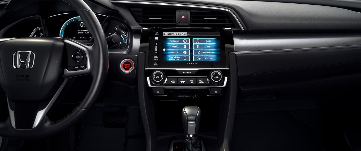 2018 Honda Civic Front Interior Dashboard and Seating